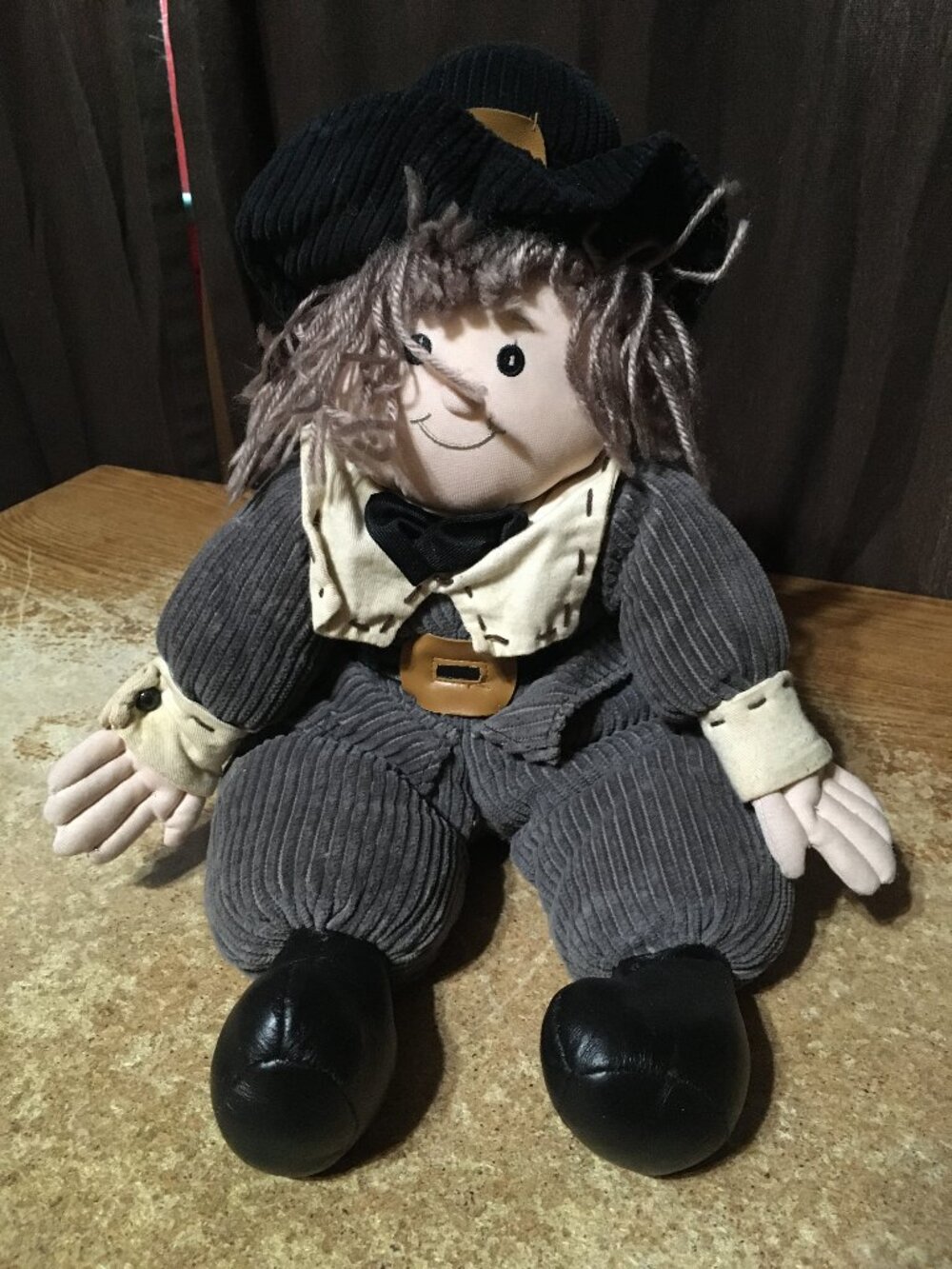 PILGRIM PETE THANKSGIVING BEANIE BOTTOM PLUSH FIRST & MAIN 15"